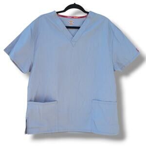 Dickies women's gray medical Healthcare scrubs top - large